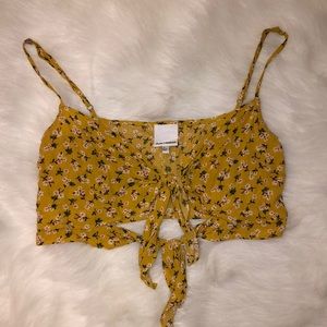 Front tie crop top